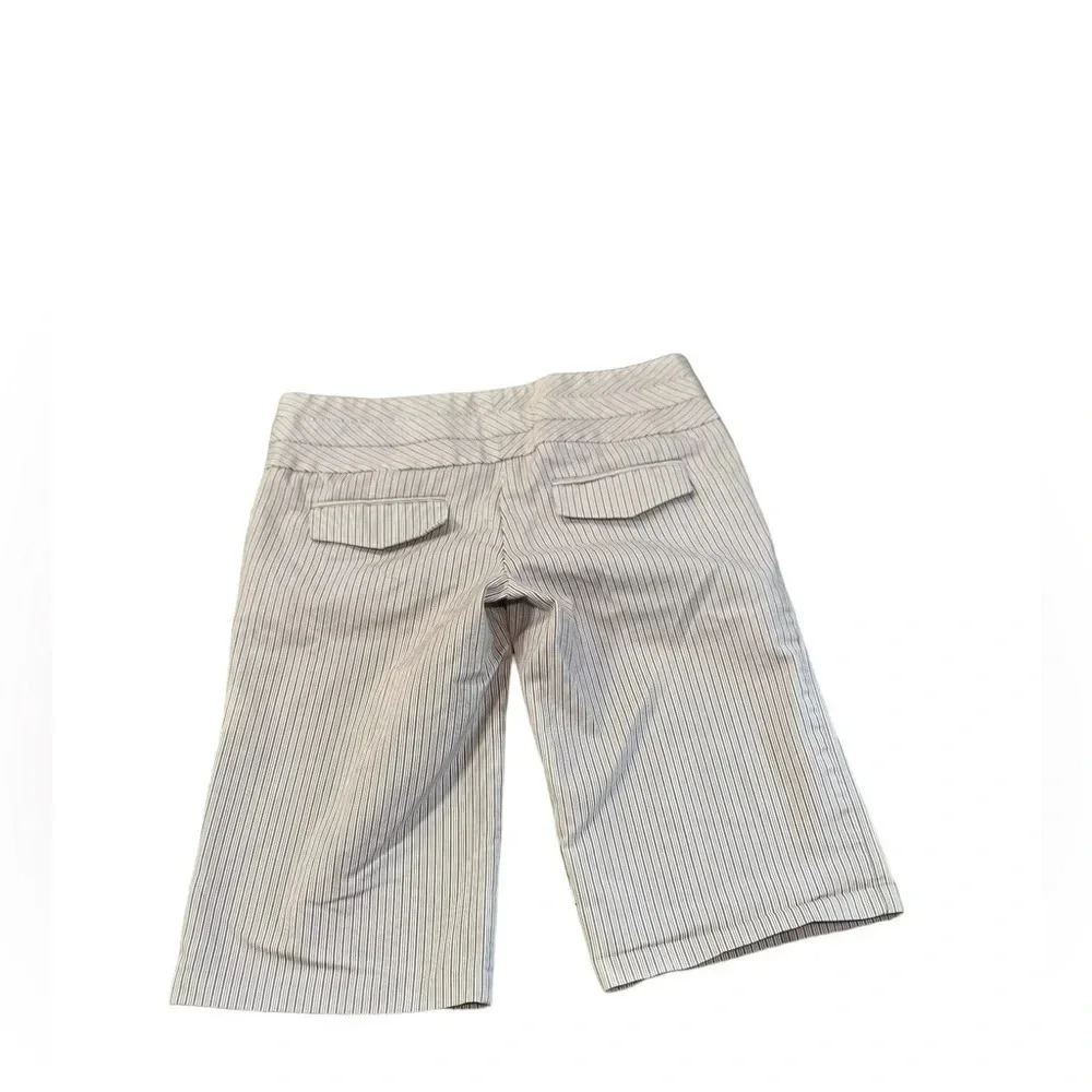 Fresh wear striped Bermuda shorts white and brown sz 3